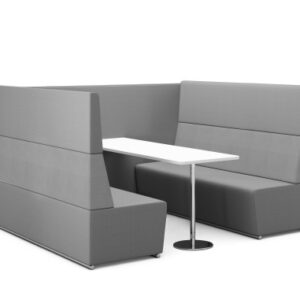 Fifteen Diner Agile & Co-Working High Back Diner Unit With Floor Rails - Image 1