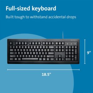 Kensington ValuKey Wired USB UK Keyboard Black 1500109 - Image 3