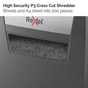 Rexel Momentum X308 Cross-Cut P-3 Shredder Black 2104570 - Image 4