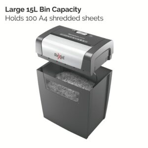 Rexel Momentum X308 Cross-Cut P-3 Shredder Black 2104570 - Image 5