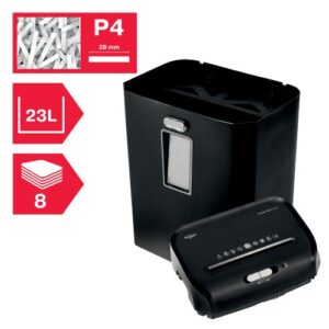 Rexel Promax QS 8/23 Cross-Cut P-4 Shredder Black 2104583 - Image 4