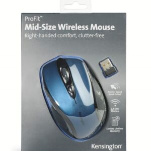 Kensington Pro Fit USB Wireless Mouse Mid-Size Blue K72421WW - Image 7