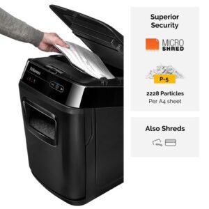 Fellowes Automax 200M Microshred Shredder (200 sheet automatic shredding capacity) 4656401 - Image 4