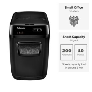 Fellowes Automax 200M Microshred Shredder (200 sheet automatic shredding capacity) 4656401 - Image 6