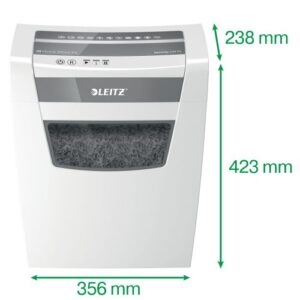 Leitz IQ Home Office Cross-Cut Paper Shredder P-4 White 80091000 - Image 4