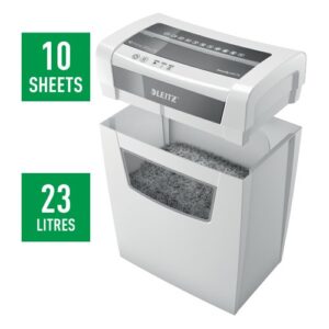 Leitz IQ Home Office Cross-Cut Paper Shredder P-4 White 80091000 - Image 14