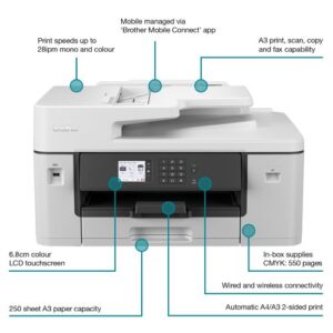 Brother MFC-J6540DW A3 All-in-One Wireless Inkjet Printer MFC-J6540DW - Image 6
